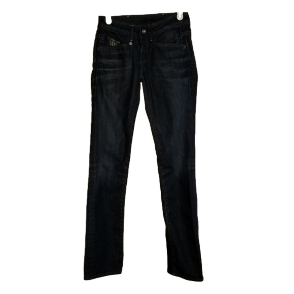 GStar Raw 3301 Lincoln Straight Leg Womens Black Jeans Label Reads Size 26x32